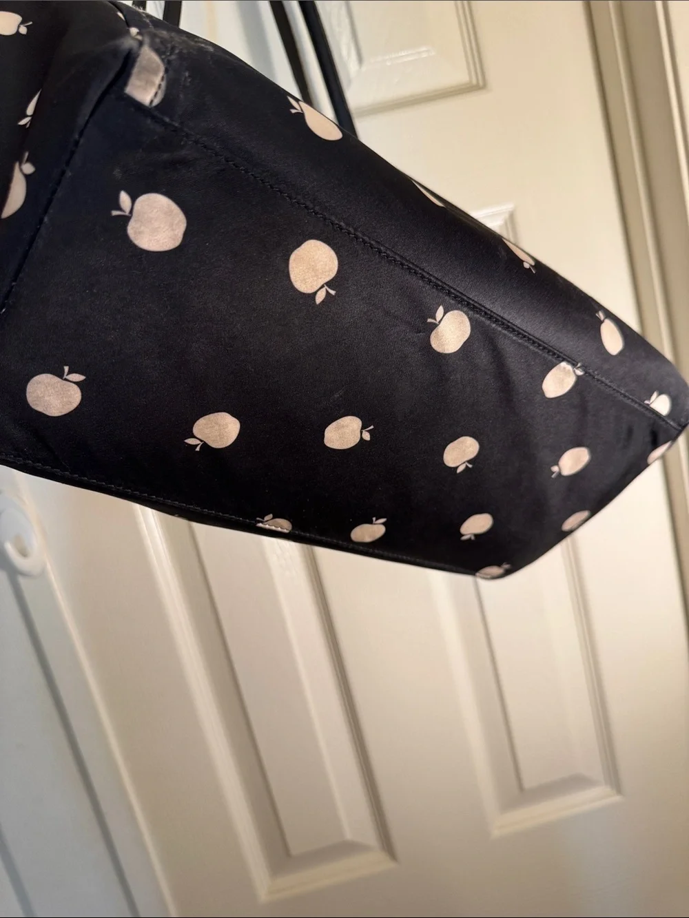 kate spade Black Tote with Apple Print